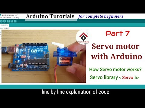Arduino tutorial 7- How to control Servo motor with Arduino (code explained) | using servo library